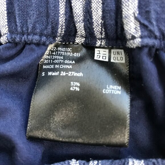 Navy Linen Blend Shorts Size Small - Picture 6 of 10